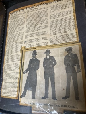 Police On Trail Of Own History - Article featuring uniform illustrations from 1890