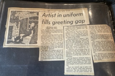 Artist in uniform fills greeting gap - Holiday article